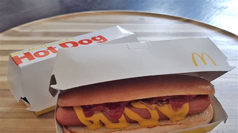Mcdonalds hot dog. This is a tasty hot dog available right now at McDonald's in Germany 