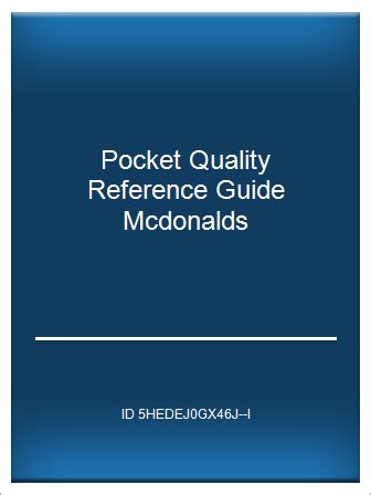 Mcdonalds quality reference guide knowledge exam. - Ftce reading k 12 teacher certification test prep study guide xam ftce.