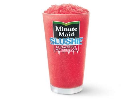 Mcdonalds slushies. May 3, 2021 · Similarly, the Blue Raspberry Slushie consists of ice blended with a slushie base and Minute Maid Blue Raspberry syrup. Prices vary but start at $2 for a small (16 fl oz). Photo via McDonald's. Nutritional Info - McDonald's Watermelon Strawberry Slushie - Small Calories - 190 (from Fat - 0) Fat - 0g (Saturated Fat - 0g) Sodium - 25mg 