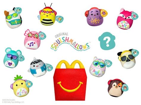 Mcdonalds squishmallow happy meal. McDonald’s Happy Meal toys vary in value depending on their popularity, number produced and condition. Generally speaking, several years must pass before a Happy Meal toy has signi... 