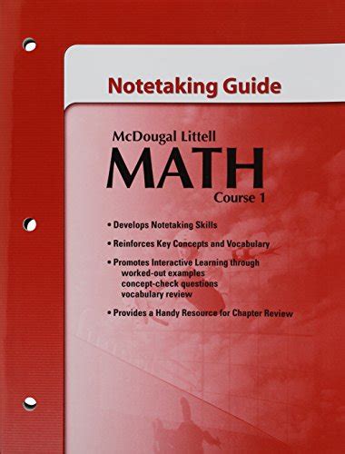 Mcdougal littell math course 1 student s notetaking guide. - Manuales de reparación de la máquina de coser singer modelo 9410.