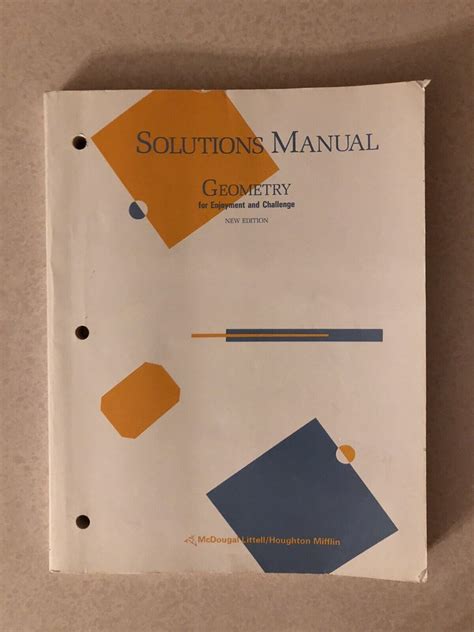 Mcdougal littell solutions manual for geometry enjoyment and challenge. - Vertrag und abschied der poesie und des carnavals.