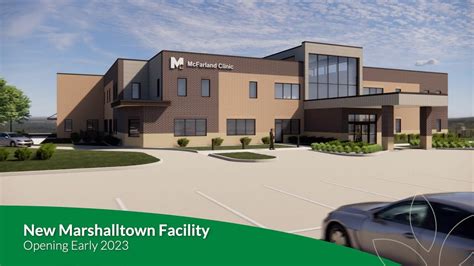  It will also include a NuCara pharmacy with a drive-through window. More than 30 McFarland Clinic physicians, physician assistants, nurse practitioners and physical therapists provide full-time family medicine, pediatric, general surgery, orthopedic, podiatric, optometric and physical therapy services in the Marshalltown offices. . 