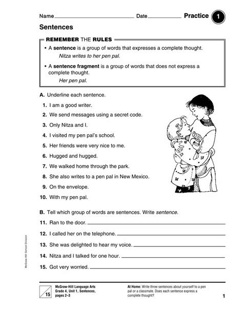 Mcgraw Hill Language Arts Grade 3 Unit 1 Sentences Pages Help
