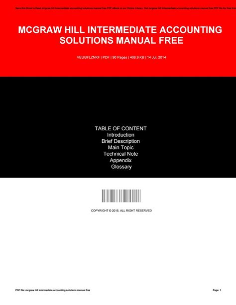 Mcgraw hill intermediate accounting solutions manual. - Mes joies, mes peines, mes combats.