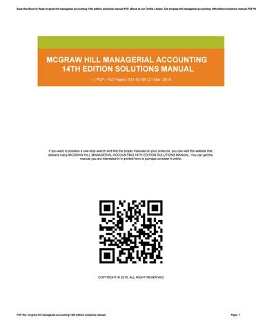 Mcgraw hill managerial accounting 14th edition solutions manual. - Lks intan pariwara pkn kelas 9 smp.