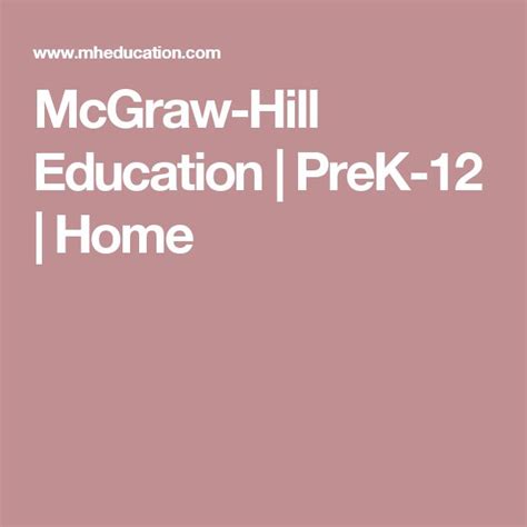 McGraw Hill. Mar 27. Resources, ideas, and stories for PreK-12 educators. We focus on educational equity, social and emotional learning, and evidence-based teaching strategies. Be sure to check ...