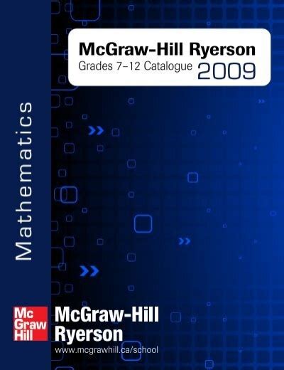 Mcgraw hill ryerson mathematik von datenmanagementlösungen handbuch. - I quattro passi per l'audiolibro dell'epifania.