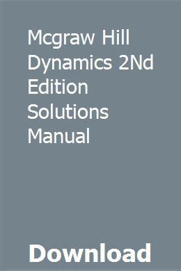 Mcgraw hill solution manuals dynamic instructor. - Heat transfer j p holman solution manual.