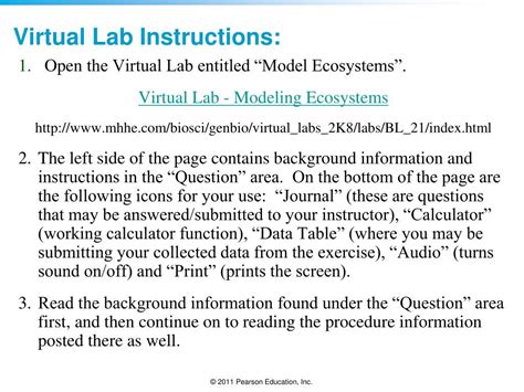 Mcgraw hill virtual lab model ecosystems answer key.  D.  Instructor access to virt...
