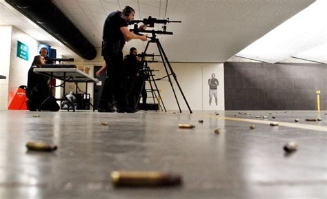 The gun range, located at 415 Industrial Blvd., is an indoor shooting and training center. The facility has an interactive live fire range with 18 lanes and on-site training by certified ...