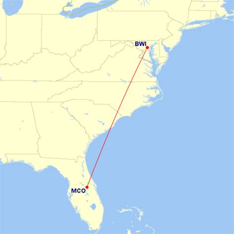 Baltimore (BWI) to Orlando (MCO) flight schedule. The monthly calendar shows every direct flight departure from Baltimore Washington International (BWI) with all airlines. Click on a date to see a list of flights or search for the best prices.. 