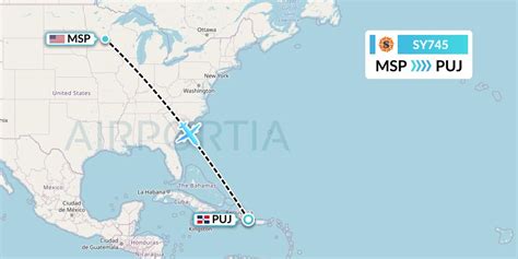 All flight schedules from Orlando International , Florida , USA to Punta Cana International Airport, Dominican Republic . This route is operated by 4 airline (s), and the flight time is 2 hours and 54 minutes. The distance is 1070 miles. USA.