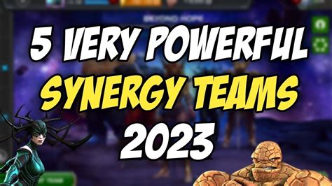 Mcoc best synergy teams. In this video we are going to talk about 5 very powerful synergy teams in Marvel Contest Of Champions. This is not a top 5 list and they are not placed in an... 