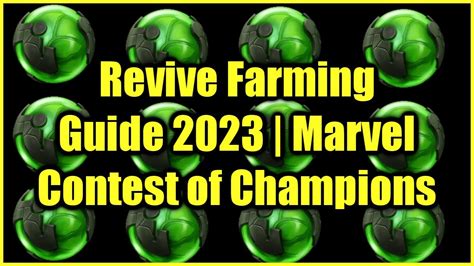 Mcoc revive farming. 4.3.6 with the venom boss. I found that map has a revive about 20% of the time. If it doesn’t have a revive, it costs 4 energy to beat the boss and reset the map. Now that act 4 is 2 energy per tile it makes it much more possible to farm act … 