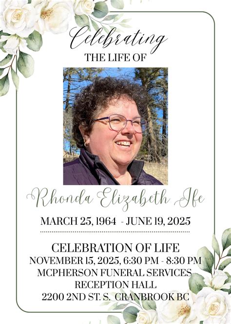 Mcpherson obituaries cranbrook.  Search Cranbrook, British Columbia recent obitu...