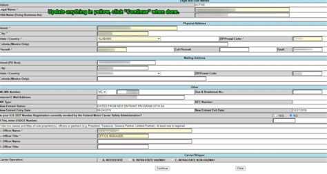 Mcs 150 Biennial Update Form Universal Network