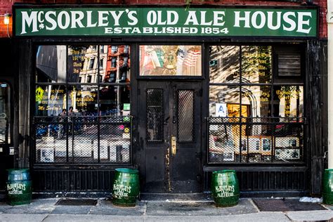 Mcsorleys old ale house. Feb 3, 2024 · McSorley’s has been immortalised in several artworks over the years, including the above-mentioned book by Mitchell, E.E. Cummings’s poem, ‘i was sitting in mcsorleys’, and no fewer than five paintings by John Sloan. McSorley’s is New York’s oldest Irish bar and its best. Accept no imitations. Address: 15 E 7th St, New York, NY ... 