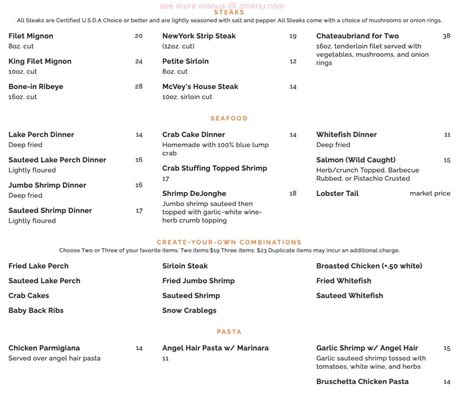 Mcvey's restaurant menu. Whether you run a trendy café or a fine dining establishment, offering a delicious breakfast brunch menu can be a fantastic way to attract new customers and keep your regulars comi... 