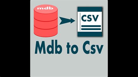 Mdb To Csv - YouTube