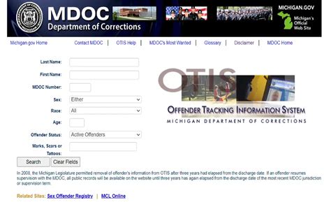 Mdoc website. Find information about offenders, parolees, facilities, ca...