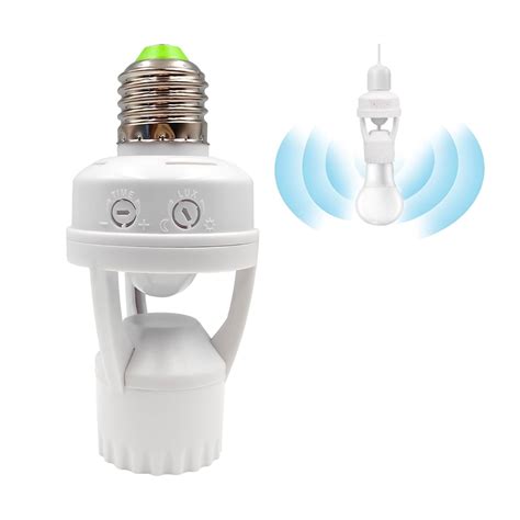 MeAddHome Motion Sensor Light Lamp Socket Adapter Infrared Sensor