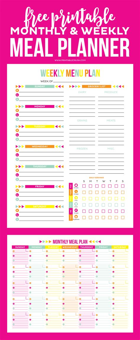 Meal calendar. Description: Printable Week meal planner in casual style to help you plan a weekly menu. Choose Sunday/Monday week start and A4, A5, Letter, Half Letter paper size. Sections available in this template: Week of. 7 daily boxes for Breakfast, Lunch, Dinner & Snacks. 