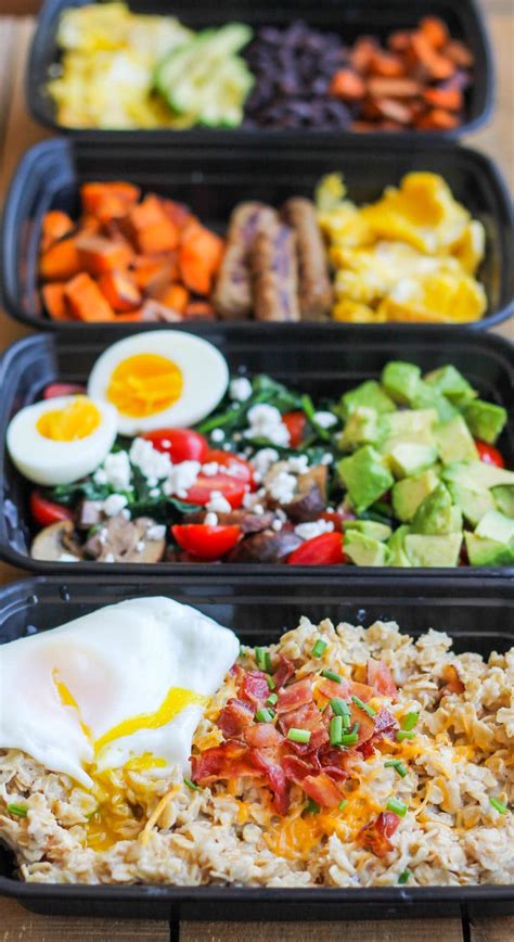 Meal prep breakfast. These ranges are 1.8 to 2.7 grams of protein and two to five grams of carbohydrates per kilogram of body weight per day, with fat making up 15 to 35 percent of the total calories of the diet. (2 ... 