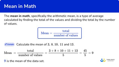 Mean in Math Math Steps, Examples & Questions