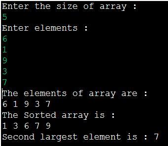 Meandering array python.  Then find the largest element, swap it with the second element, and s...
