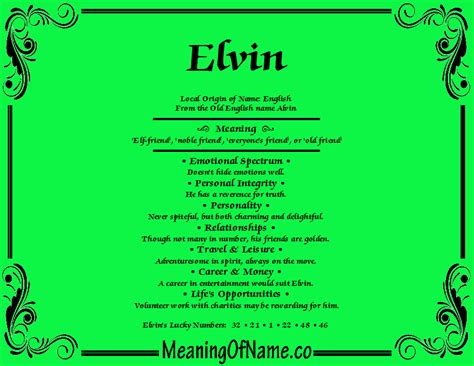 Meaning, origin and history of the name Elvin - Behind the Name