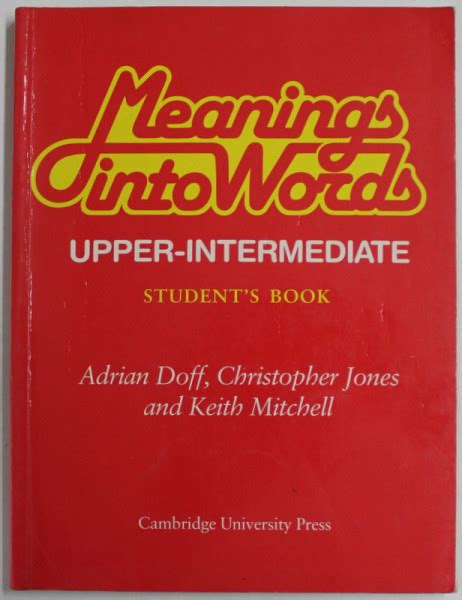 Meaning into words upper intermediate guide. - Yamaha 01v96 version 2 instruction manual.