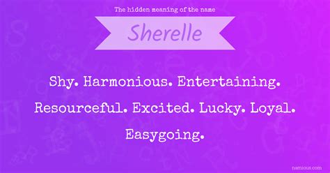 Meaning of the name Sherelle