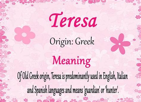 Meaning of the name Teresa