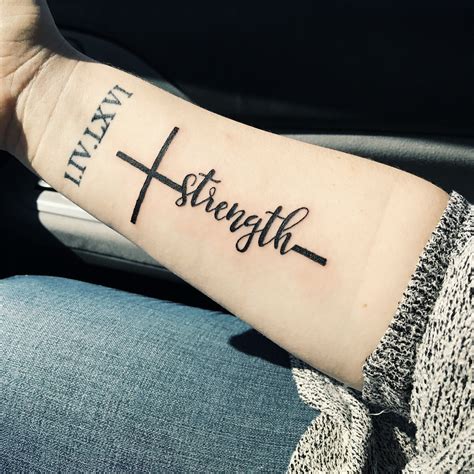 Here's one last design, a beautiful faith tattoo paired with the iconic flame design. The flame, as we all know, denotes light, warmth, power, and strength. When you combine that with such meaningful lettered tattoos, it enhances the overall look and message of your body art. There is no single perfect design for a lettering tattoo.