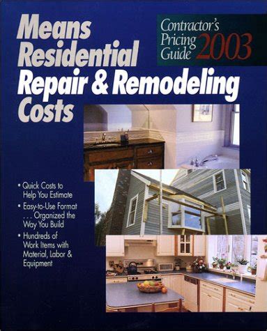 Means residential detailed costs contractors pricing guide 2003. - Manual do notebook dell inspiron 1545.