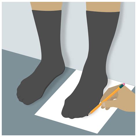 Using your tracings, measure the width of each foot at its widest point and record the larger of the two numbers. To compensate for the width of your writing utensil, subtract about 1/4 inch (1/2 centimeter) from that measurement. Check the Women's or Men's Shoe Width charts to determine your foot width. Byrdie Tip.. 