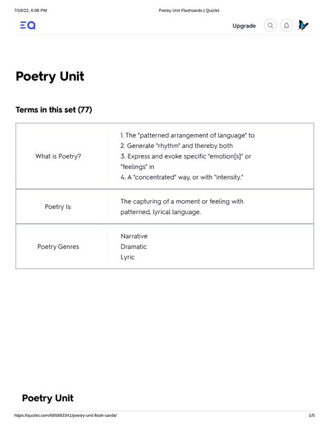 Measurement in Poetry Flashcards Quizlet