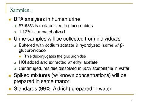 Measurement of bisphenol A levels in human urine