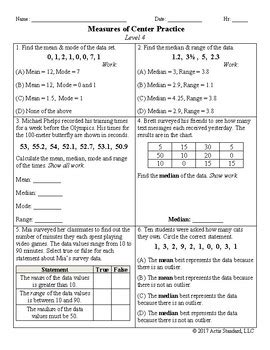 Measures of Center Worksheet Worksheets Library