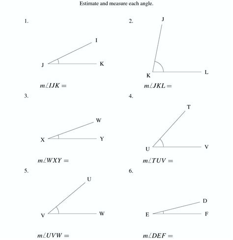 Measuring angles with protractor worksheet answer key ubwolf