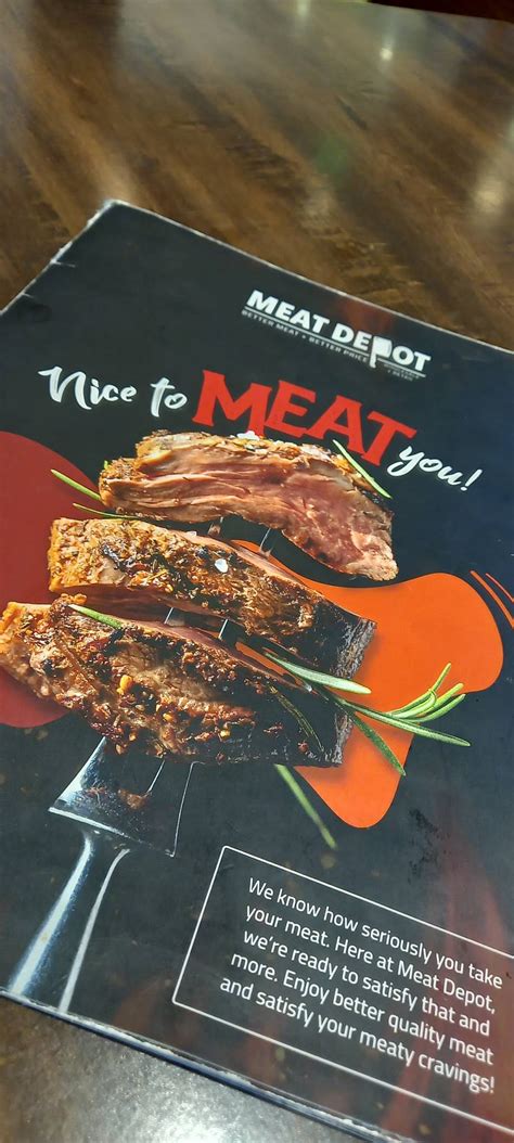 Meat depot menu. .  ...