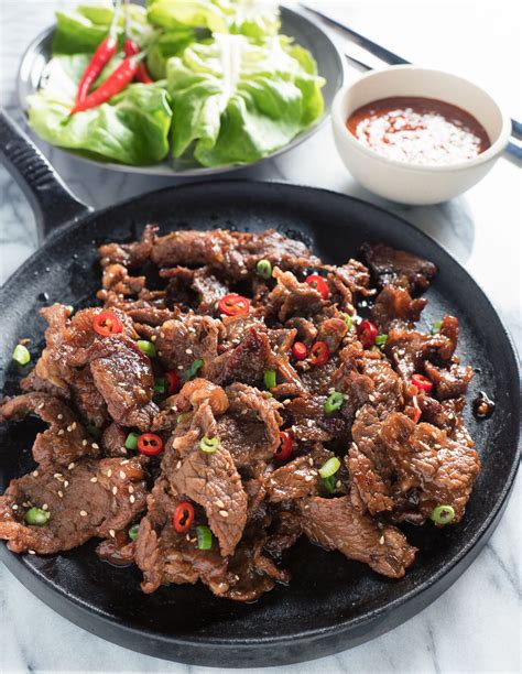 Meat for bulgogi. Mar 12, 2566 BE ... How to make bulgogi · Roughly chop an onion, core and chop an Asian pear (you want about 1 cup of rough dice), and peel your garlic. · Blend all&n... 