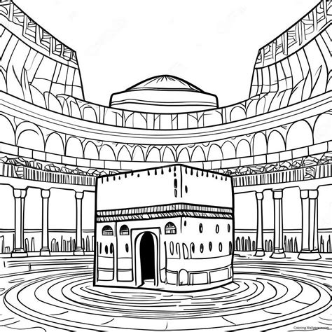 Mecca Kaaba Coloring Page