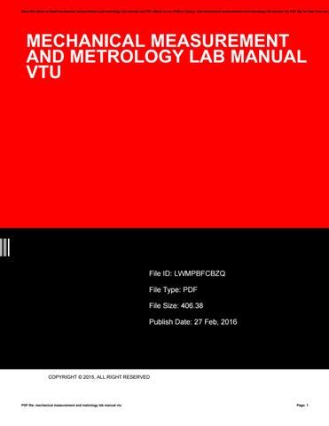 Mechanical measurements and metrology lab manual. - Panasonic dvd home theater sound system sa ht920 manual.