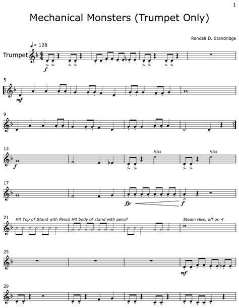 Download and print in PDF or MIDI free sheet music for The Monsters arranged by alonzo1996 for Trumpet other (Solo). 