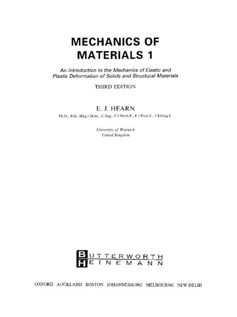 Mechanics of materials ej hearn solution manual. - Anna, textielconstructies, tuintekeningen & schetsen, 1970-1980.