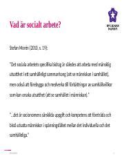 Med det omsorg är specifika vad social