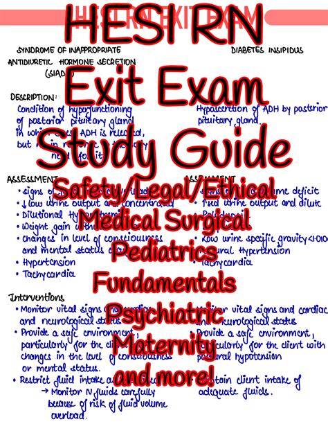 Med surg hesi study guide for lpn. - Let the builder beware a guide to appointments an.