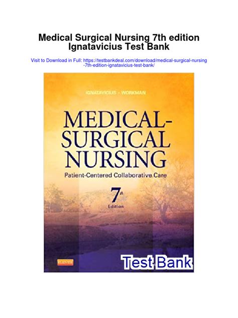 Med surg test bank ignatavicius 7th edition. - The skin im in students discussion guide.